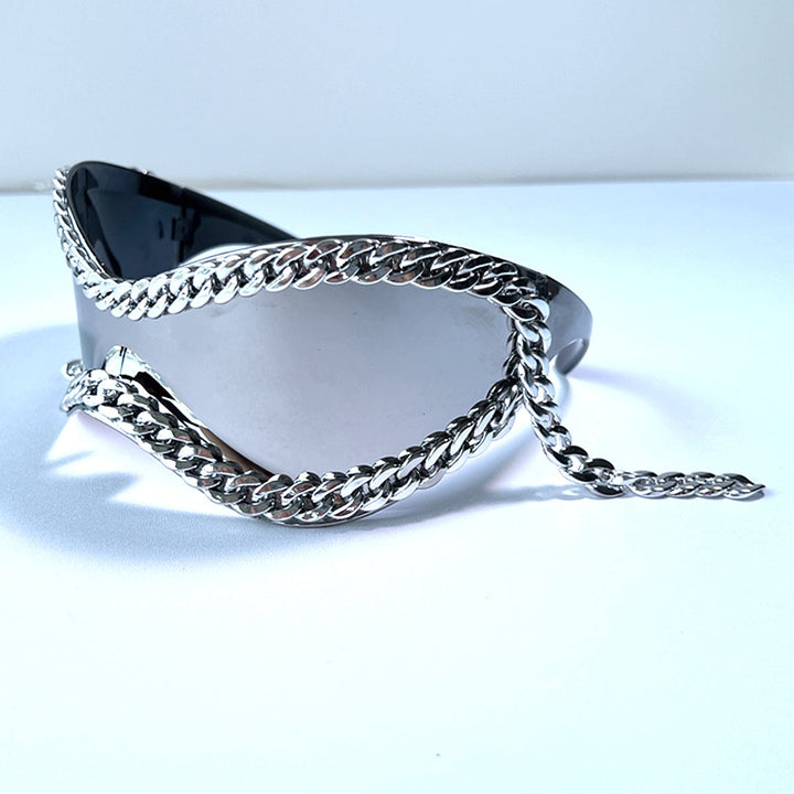 Women's trendy sunglasses with unique chain decoration Kalsten