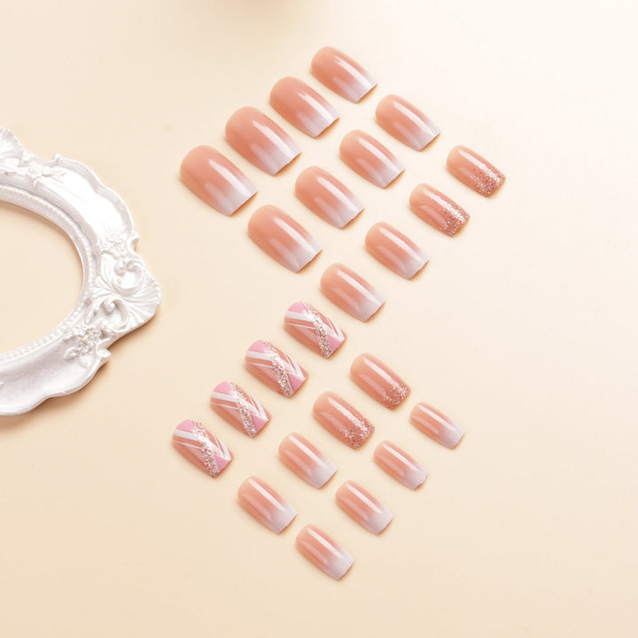 Elegant Glossy Press-On Nail Design Set Kalsten