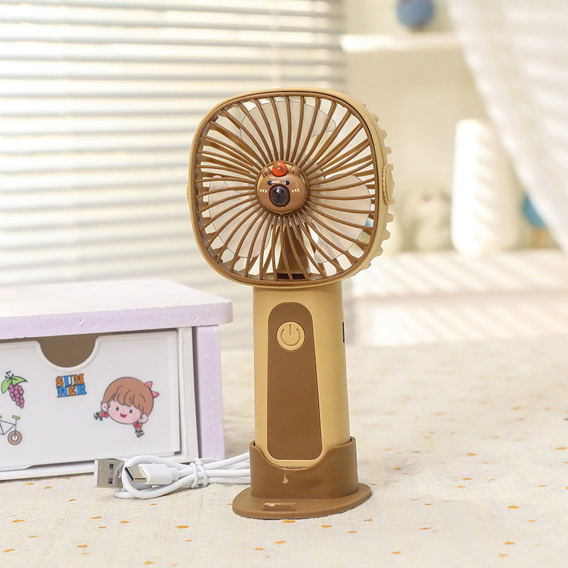 Ladies Compact Hand Fan with Spray Function and USB Charging Option Kalsten
