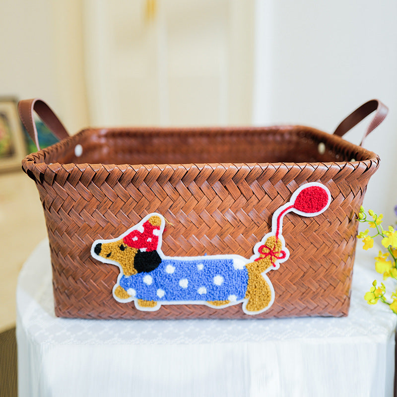 Playful storage basket with animal pattern Kalsten