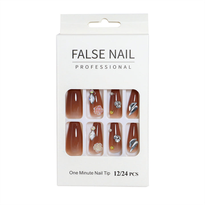 Decorative Press-On Nail Set with 3D Accents Kalsten