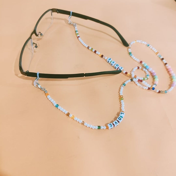 Glasses holder chain with colorful beads Kalsten