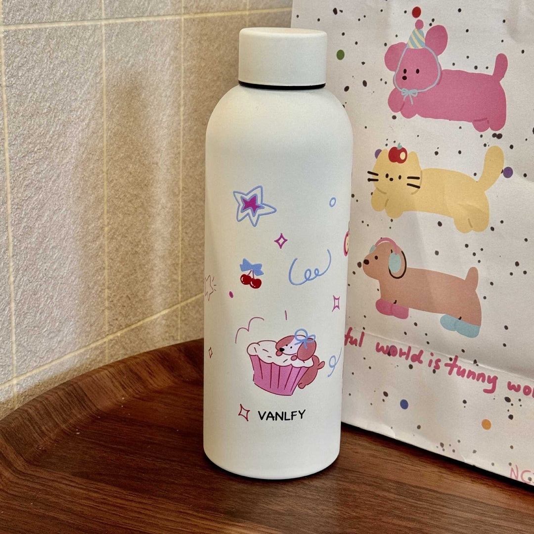 Ladies insulated water bottle with playful animal design Kalsten