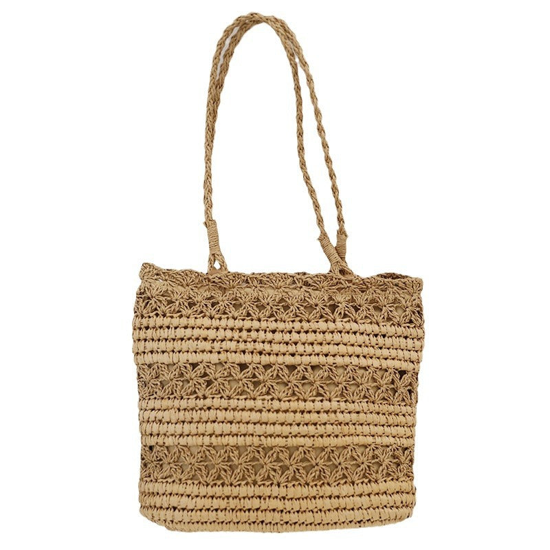 Hand-knotted beach bag in modern mesh design Kalsten