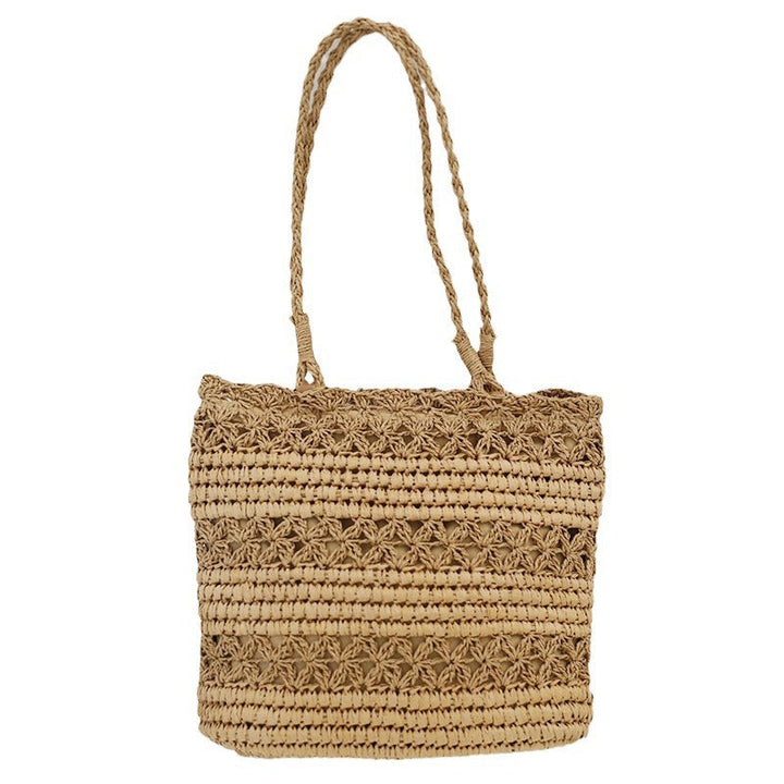 Hand-knotted beach bag in modern mesh design Kalsten