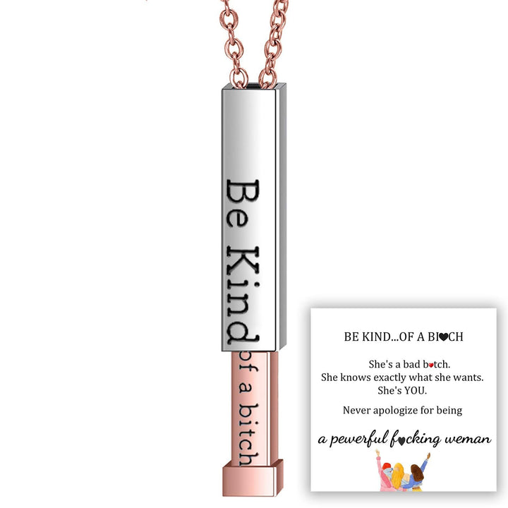 Kalsten | Be Kind...of a bi♡ch - Hidden Message Necklace