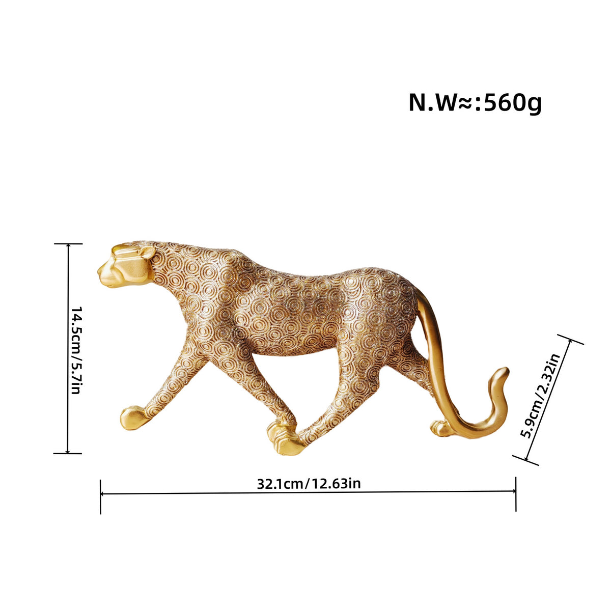 Elegant decorative figure of a panther Acalora