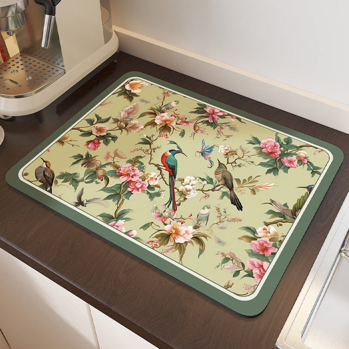 Vintage Floral Design Kitchen Comfort Mat Kalsten