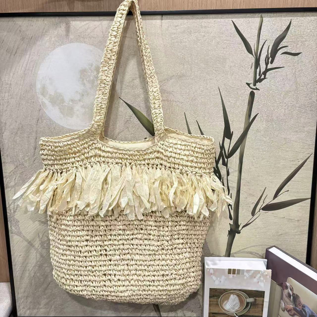 Braided Bag with Fringed Design Kalsten
