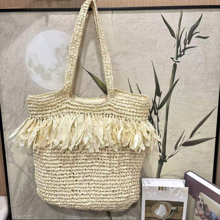 Large tote bag with fringed details Kalsten