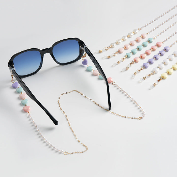 Heart-Shaped Beaded Eyewear Chain Kalsten