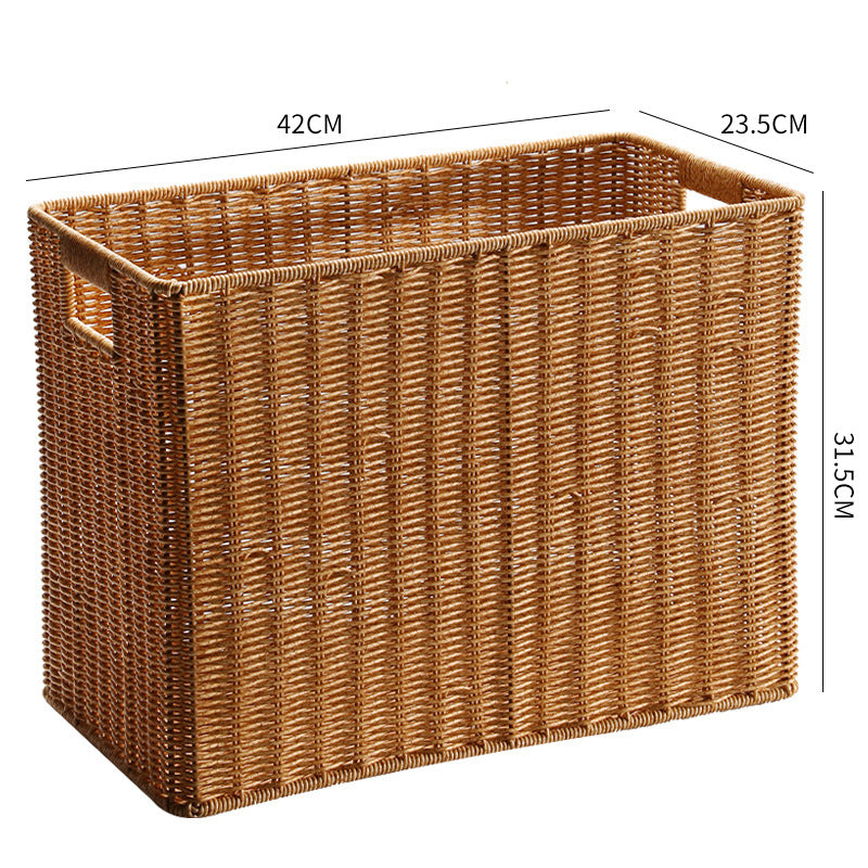 Rectangular Woven Storage Bin with Handles Kalsten