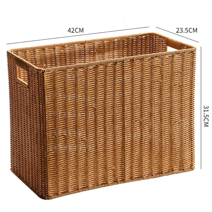 Rectangular Woven Storage Bin with Handles Kalsten