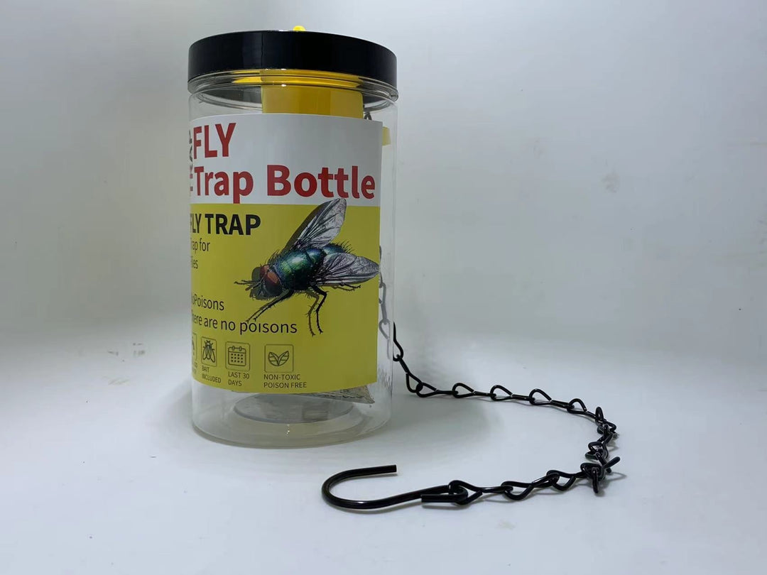 Reusable Hanging fly trap bottle with non-toxic bait dispenser Kalsten