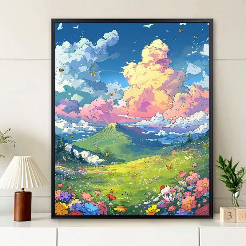 Dreamy Landscape Illustration Canvas Art Kalsten