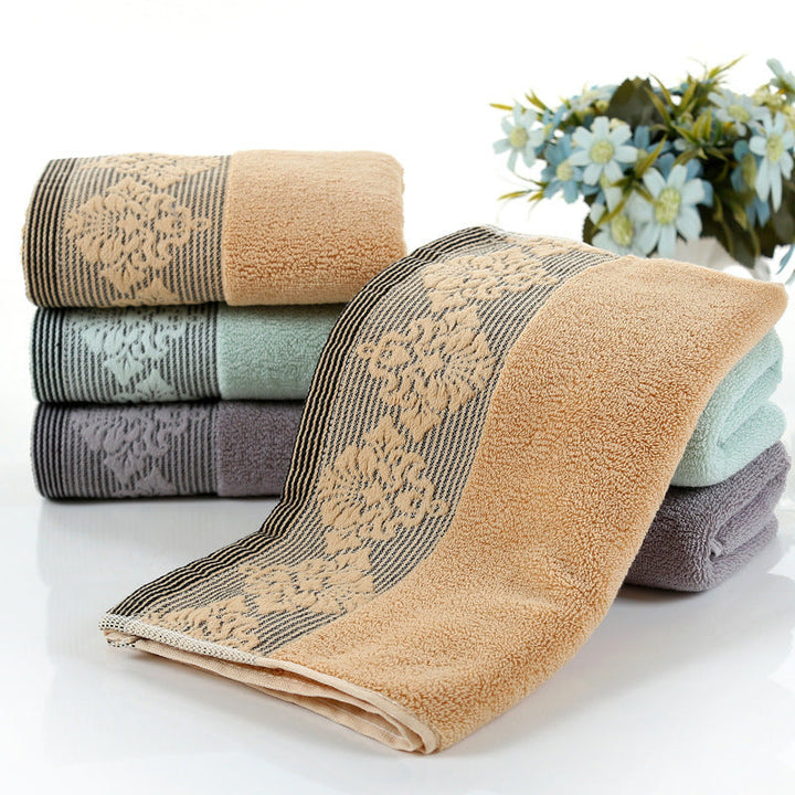 Ladies luxurious terry bath towel with elegant lace trim Kalsten