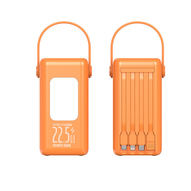Portable power bank with ergonomic grip and digital charging display Kalsten