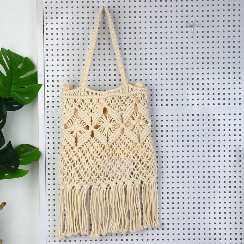 Handcrafted macrame bag with tassels Kalsten