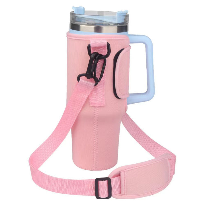 Ladies trendy and sparkling drinking bottle with shoulder bag Kalsten