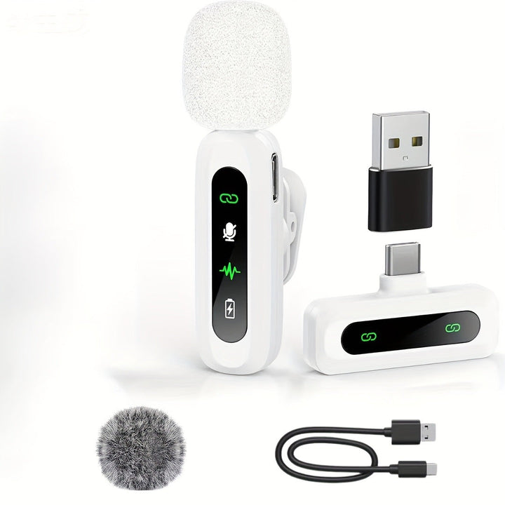 Wireless Lavalier Microphone with High-Sensitivity Audio Recording Kalsten