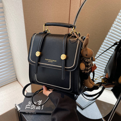 Vintage-Inspired Structured Satchel Bag Acalora