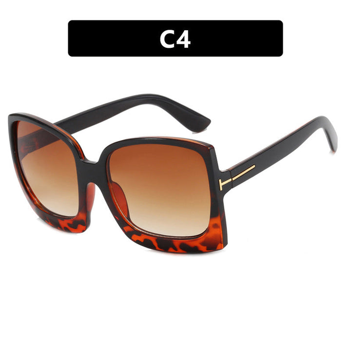Women's oversized sunglasses in modern square design with mirrored lenses Kalsten