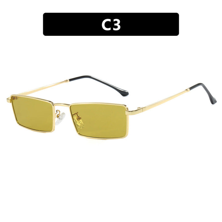 Women square sunglasses with metallic frame and comfortable nose pad Kalsten