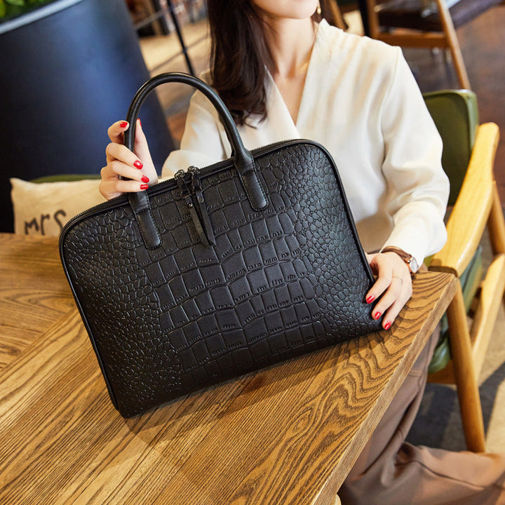 Elegant Laptop Bag in Luxurious Crocodile Look Kalsten