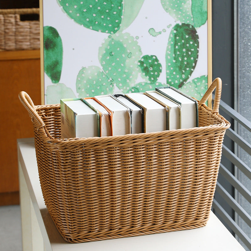 Unisex Spacious Storage Basket made of Woven Rattan Kalsten