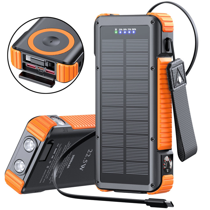 High-performance solar power bank with multifunctional connections and LED display Kalsten