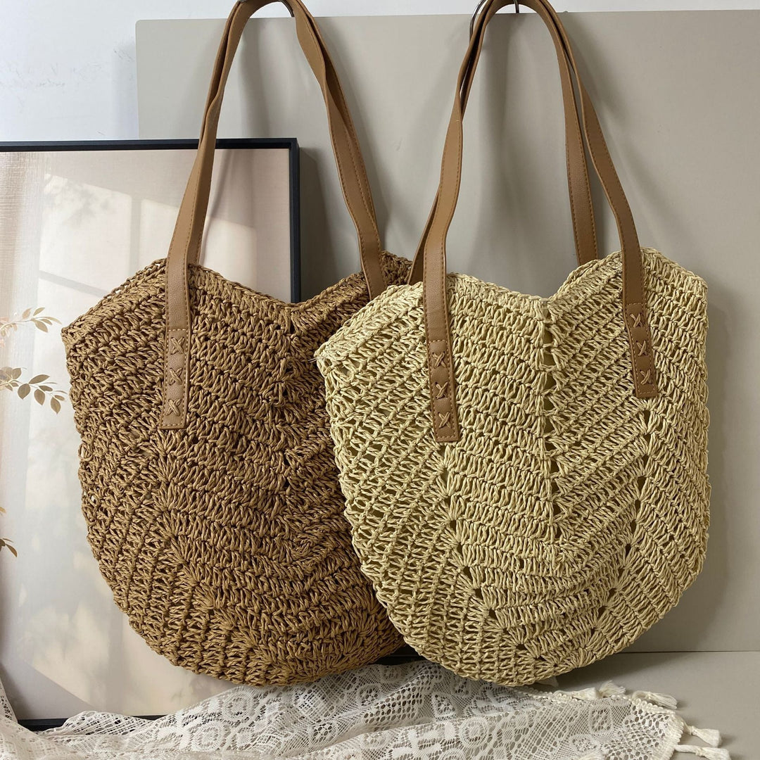 Handcrafted basket bag with unique circular pattern Kalsten