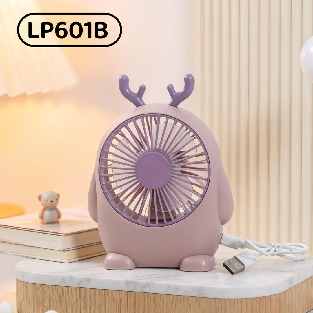 Ladies portable hand fan with playful moose design Kalsten