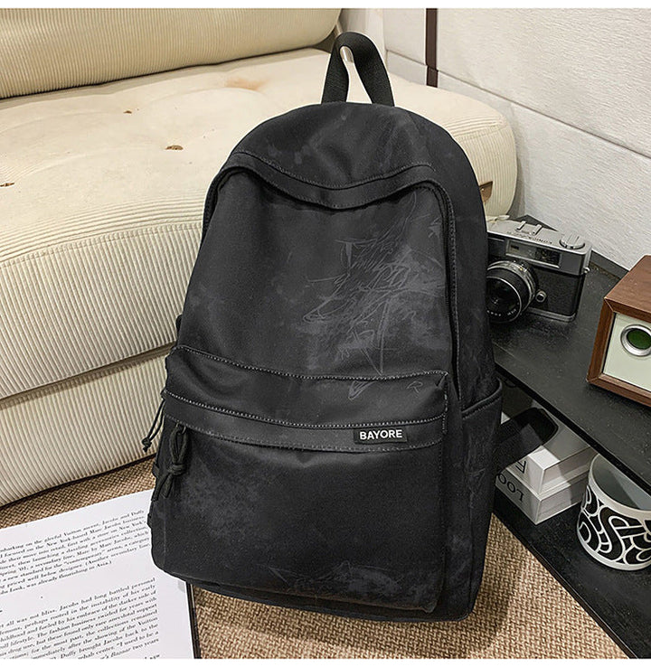 Marble Pattern Casual School Backpack