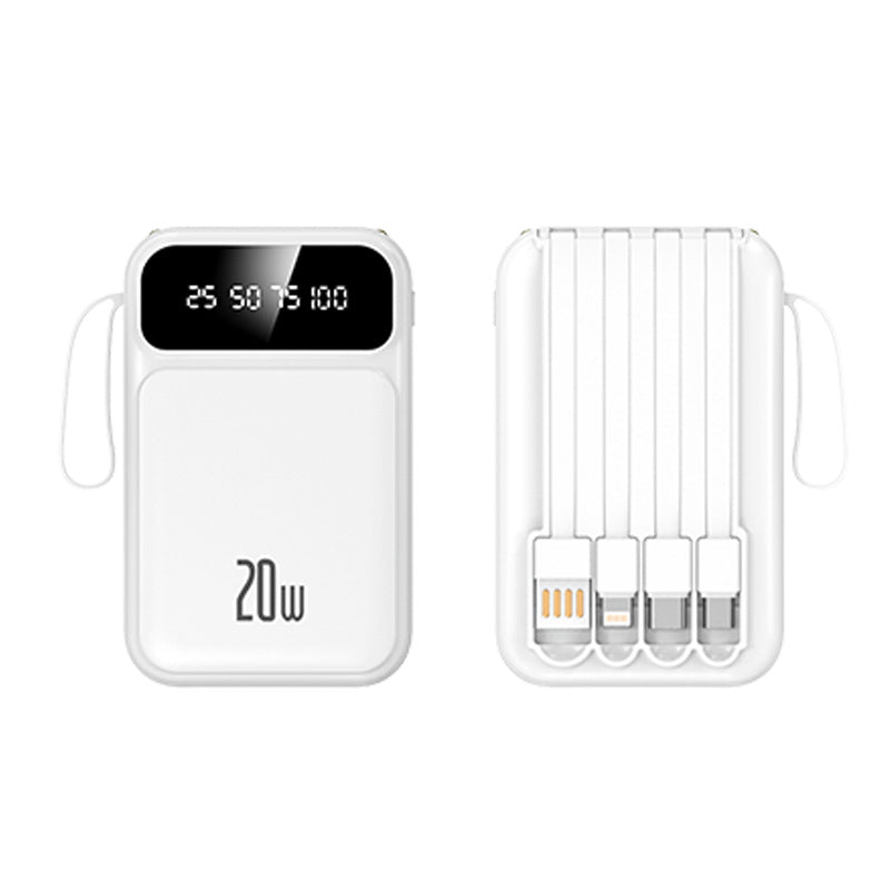 Powerbank with integrated cables and LED display Kalsten