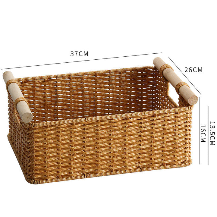 Decorative Woven Storage Basket with Handles Kalsten
