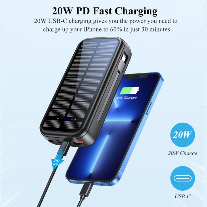 Solar-powered power bank with integrated fast charging function Kalsten