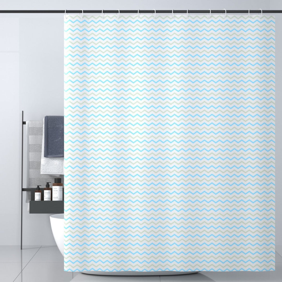 Chevron Pattern Shower Curtain Kalsten