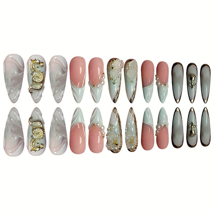 Creative Artistic Press-On Nail Design Kalsten