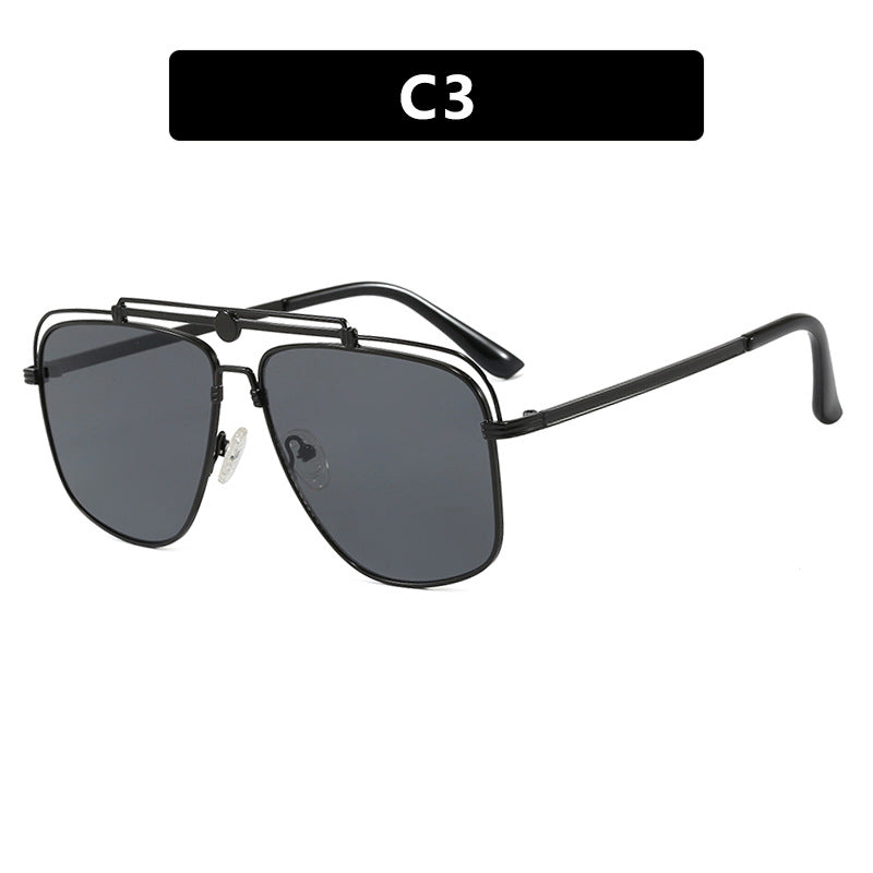 Women's elegant square sunglasses with gold accents Kalsten