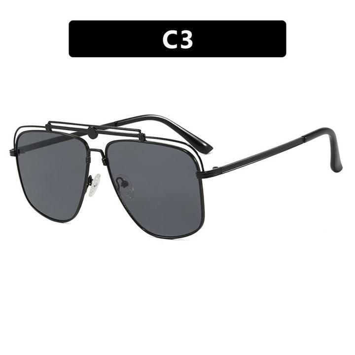Women's elegant square sunglasses with gold accents Kalsten