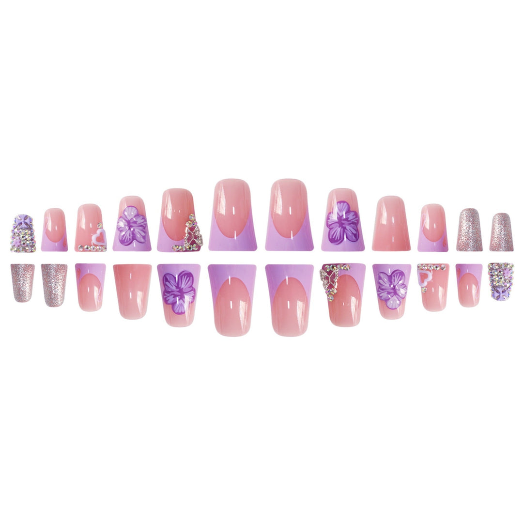 Creative Floral Acrylic Nail Art Kalsten