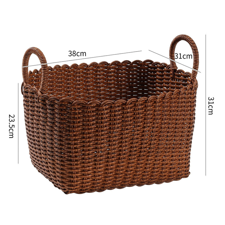 Handwoven Versatile Storage Basket with Ergonomic Handles Kalsten