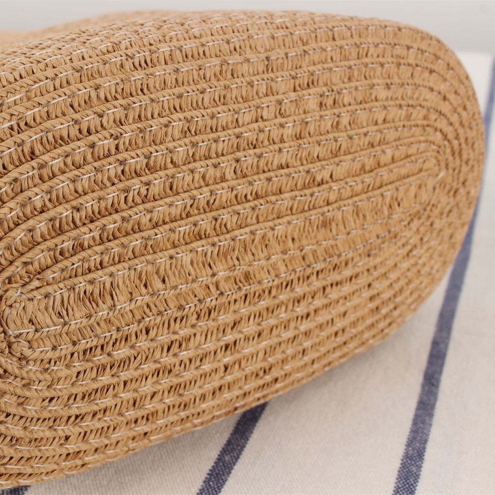 Shoulder bag made of handwoven natural material with elegant handle Kalsten