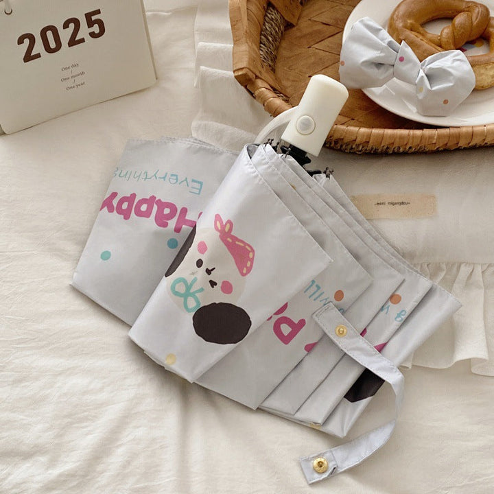 Women's folding umbrella with creative cartoon design Kalsten