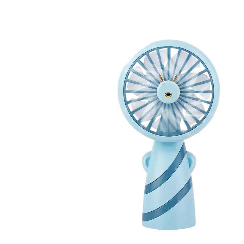 Women's Portable Mini Hand Fan with Animal Ears and USB Charging Function Kalsten