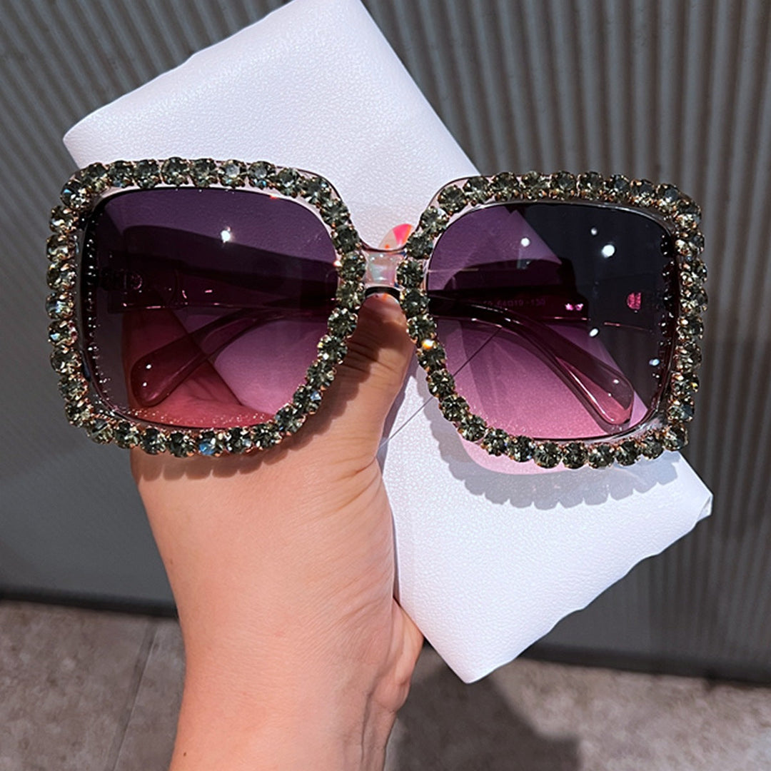Women's glamorous Quadro sunglasses with rhinestone-adorned frame Kalsten