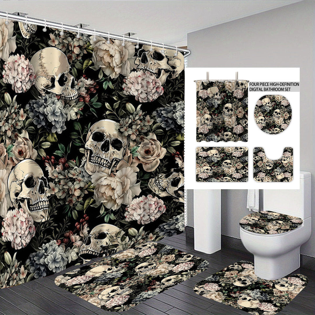 Artistic Skull Themed Bathroom Set Kalsten