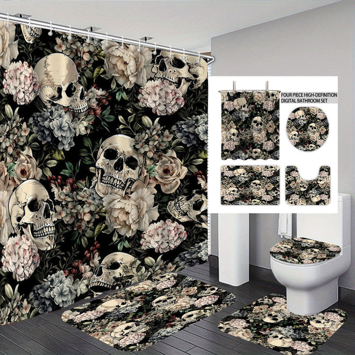 Artistic Skull Themed Bathroom Set Kalsten