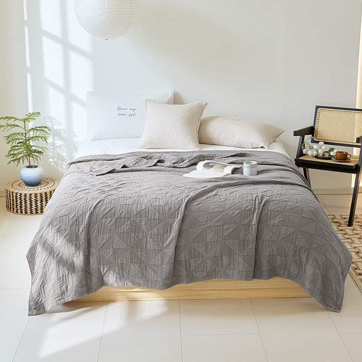 Summer Cooling Breathable Textured Pure Cotton Gauze Blanket | Kalsten