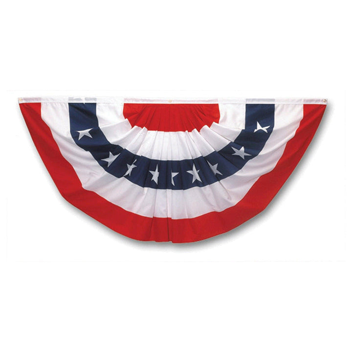 Unisex nan decorative outdoor patriotic semicircular bunting banner with durable metal grommets Kalsten